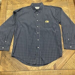 Navy blue Georgia Tech button up shirt Size XL